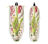 Zaino a corda con tasche con cerniera Borse da donna, per feste, escursionismo, Green Hand Six Seven