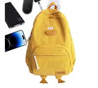 Zaino a forma di animale - Borsa per libri morbida a forma di, borsa a più tasche a forma di con spalline regolabili per casa, giardinaggio, necessità quotidiane, giallo, Se