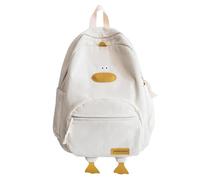 Zaino a forma di animale - Borsa per libri morbida a forma di, borsa a più tasche a forma di con spalline regolabili per casa, giardinaggio, necessità quotidiane, bianco, Se
