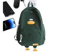 Zaino a forma di animale - Borsa per libri morbida a forma di, borsa a più tasche a forma di con spalline regolabili per casa, giardinaggio, necessità quotidiane, verde, Se