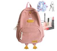Zaino a forma di animale - Borsa per libri morbida a forma di, borsa a più tasche a forma di con spalline regolabili per casa, giardinaggio, necessità quotidiane, Rosa, Se référer
