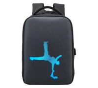 Zaino A LED Potenza USB Per Percorso Viaggio In Tessuto Ergonomico Riflettente Spazio Interno Daypack Laptop Backpacks Personalizzabile