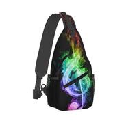 Zaino A Monospalla Colorful Music Notes Poliestere Borsa A Tracolla Tattica Causal Borsa Pettorale per Ciclismo Trekking Alpinismo