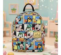 Zaino a righe con stampa di Topolino e i suoi amici - Zaino alla moda e pratico per studenti e adolescenti - Zaino unico per il ritorno a scuola in più colori - Zaino con grande capacità adatto per la