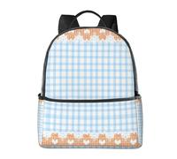 Zaino a scacchi blu per donne e uomini in pizzo vintage per adolescenti borsa per la scuola bookbag casual zaino per college viaggi lavoro