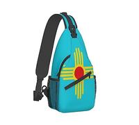 Zaino a Spalla Sling per Donna Uomo Multiuso Antifurto Custodia da Trasporto Casual Borsa da Viaggio a Tracolla Borsa Tattica, Zaino Artistico con Bandiera dello Stato del New Mexico