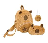 Zaino a Tema Capibara Borsello Peluche con Portamonete
