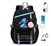 Zaino a tema Lilo & Stitch, grande capacitÃ , per studenti, scuola, zaino da viaggio per bambini.