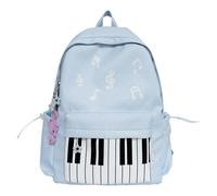 Zaino a tema pianoforte Zaino casual di grande capacità Zaino preppy alla moda per college e viaggi