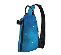 Zaino a tracolla a tracolla Blue Starry Sky Galaxy Travel Hiking Chest Daypack One Strap Shoulder Bag
