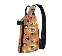 Zaino a tracolla a tracolla Good Luck Evil Eye Travel Hiking Chest Daypack One Strap Shoulder Bag