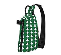 Zaino a tracolla a tracolla Green Clover St Patrick Travel Hiking Chest Daypack One Strap Shoulder Bag