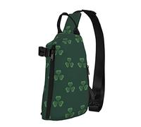 Zaino a tracolla a tracolla Green St Patrick Clover Travel Hiking Chest Daypack One Strap Shoulder Bag