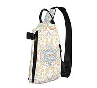 Zaino a tracolla a tracolla Mandala colorato Natura Cultura Viaggi Escursionismo Petto Zainetto Borsa a tracolla con una cinghia