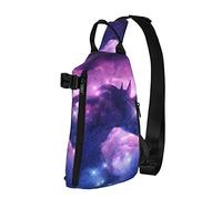 Zaino a tracolla a tracolla Unicorno Galaxy Nebulosa Nube Viaggio Escursionismo Petto Zaino Borsa a tracolla con una tracolla