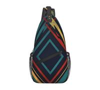Zaino A Tracolla Abstract Geometric Striped Sacca Per Casse Di Fionda Multiuso Traspirante Borse Per Imbracatura, Per Sport All'Aperto, Camminare, Scuola