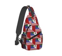 Zaino A Tracolla America-Mexican Flag Zaino Da Campeggio Casual Multiuso Borsa A Tracolla, Per Routine Di Fitness, Viaggio, Scuola