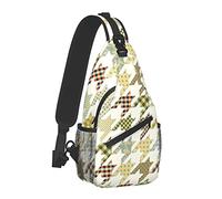 Zaino a tracolla antifurto a strisce colorate Borsa a tracolla classica con stampa pied de poule per uomo donna, resistente borsa da palestra regolabile ciclismo viaggio escursionismo zainetto