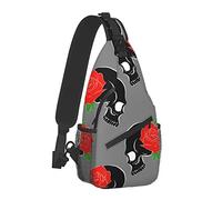 Zaino a tracolla antifurto Teschi Borsa a tracolla a tracolla per uomo Donna, resistente borsa da palestra regolabile Ciclismo Viaggi Escursionismo Zainetto