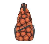 Zaino a tracolla arancione da basket per donne e uomini, borsa da petto, borsa da trekking per campeggio, ciclismo, viaggi