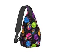 Zaino a Tracolla Borsa a Tracolla per Donna Uomo, Borsa a Tracolla Multiuso Traspirante Compatibile con Pino Colorato Splash Ink, Resistente e Antifurto Divertente Zainetto all'Aperto