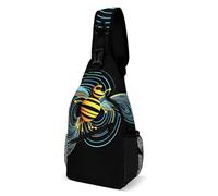 Zaino a tracolla Borsa da petto alla moda Illustrazione creativa al buio Stampa Zaini a tracolla per uomo Donna