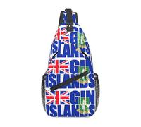 Zaino A Tracolla British Virgin Islands Flag Pacchetto Frontale A Spalla Traspirante Cintura Regolabile Borsello Tracolla, Per Sport All'Aperto, Donna, Correre