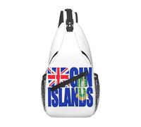 Zaino A Tracolla British Virgin Islands Flag Pacchetto Frontale A Spalla Traspirante Multiuso Borsa A Tracolla, Per Donna, Ciclismo, Sport All'Aperto