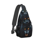 Zaino a tracolla casual, borsa, zaino a tracolla a forma di lupo, tempesta scura, pioggia, Halloween, animali, zaino da palestra,