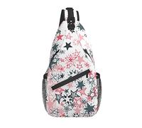 Zaino A Tracolla Christmas With Stars Piccola Sling Bag Multiuso Traspirante Borse A Spalla Da Uomo, Per Scuola, Viaggio, Routine Di Fitness