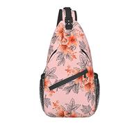 Zaino a tracolla con fiori tropicali Hawaii Zaino multiuso da viaggio Escursionismo Daypack Borsa a tracolla a tracolla in corda per donna Uomo