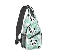 Zaino a tracolla con foglie di panda Borsa a tracolla Borsa a tracolla alla moda Borsa a tracolla per corsa, escursionismo, viaggio