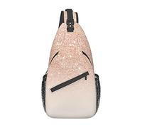 Zaino a tracolla con glitter finti in oro rosa, modello Beautiful Ocean, per donne e uomini, borsa da viaggio, borsa da trekking per campeggio, ciclismo e viaggi.