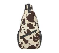 Zaino a tracolla con macchie di mucca marrone e pino colorato per donne e uomini, borsa da viaggio, borsa da trekking per campeggio, ciclismo
