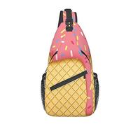 Zaino a tracolla con motivo a forma di gelato e waffle Gioiello Dragonfly Borsa a tracolla da uomo Zaino da escursionismo da donna