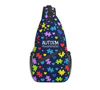 Zaino a tracolla con motivo autistico Zaino da viaggio per escursionismo Zaino a tracolla per la consapevolezza dell'autismo per donne uomini adolescenti