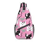Zaino A Tracolla Cute Animal Heads And Hearts Daypack Casual Per Uomo Multiuso Traspirante Borsa A Traversa, Per Donna, Routine Di Fitness, Viaggio