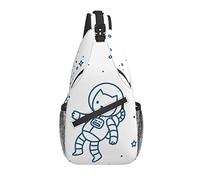 Zaino A Tracolla Cute Astronaut Cat Space Sacca Per Casse Di Fionda Multiuso Cintura Regolabile Borse Per Imbracatura, Per Sport All'Aperto, Donna, Correre