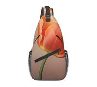 Zaino a tracolla da donna e uomo, con farfalle colorate sui fiori, borsa a tracolla da viaggio, escursionismo, borsa da petto, Fiore, Taglia unica