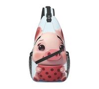 Zaino a tracolla da donna e uomo, stile vintage, arrugginito, per bicicletta, da viaggio, escursionismo, borsa da petto, Sorridente, Taglia unica