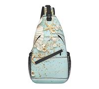 Zaino a tracolla da spiaggia Sea Shell, borsa a tracolla a tracolla da viaggio per escursionismo da viaggio per uomo donna