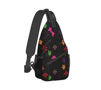Zaino a tracolla da uomo Borsa a tracolla traspirante traspirante Borsa a tracolla colorata Cartone animato Animale Simpatico gufo sull'albero Art Zaino multiuso Bookbag con tracolla regolabile