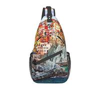 Zaino a tracolla da uomo Cinque Terre Scenery, borsa a tracolla da viaggio per escursionismo da viaggio.