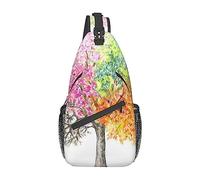 Zaino a tracolla da uomo Four Seasons Spring Tree, borsa a tracolla da viaggio per escursionismo da viaggio.