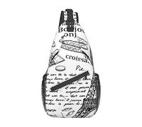 Zaino a tracolla da uomo Parisian Coffee Eiffel Tower, borsa a tracolla da viaggio per escursionismo da viaggio.