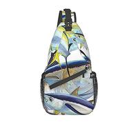 Zaino a tracolla da uomo Salmon Fish, borsa a tracolla da viaggio per escursionismo da viaggio.