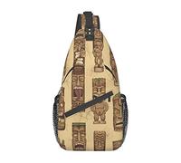 Zaino a tracolla da uomo vintage modello Tiki, borsa a tracolla da viaggio per escursionismo da giorno.