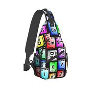 Zaino a tracolla da viaggio Escursionismo Daypack Borsa a tracolla a tracolla in corda colorata con elementi della tavola periodica