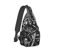 Zaino a tracolla da viaggio Escursionismo Daypack Geroglifici-All-See-Eye-Egypt-King Rope Borsa a tracolla a tracolla