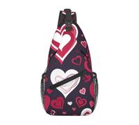 Zaino A Tracolla Happy Valentine'S Day Torace Daypack Casual Traspirante Borsa A Tracolla, Per Escursionismo, Uomo, Ciclismo